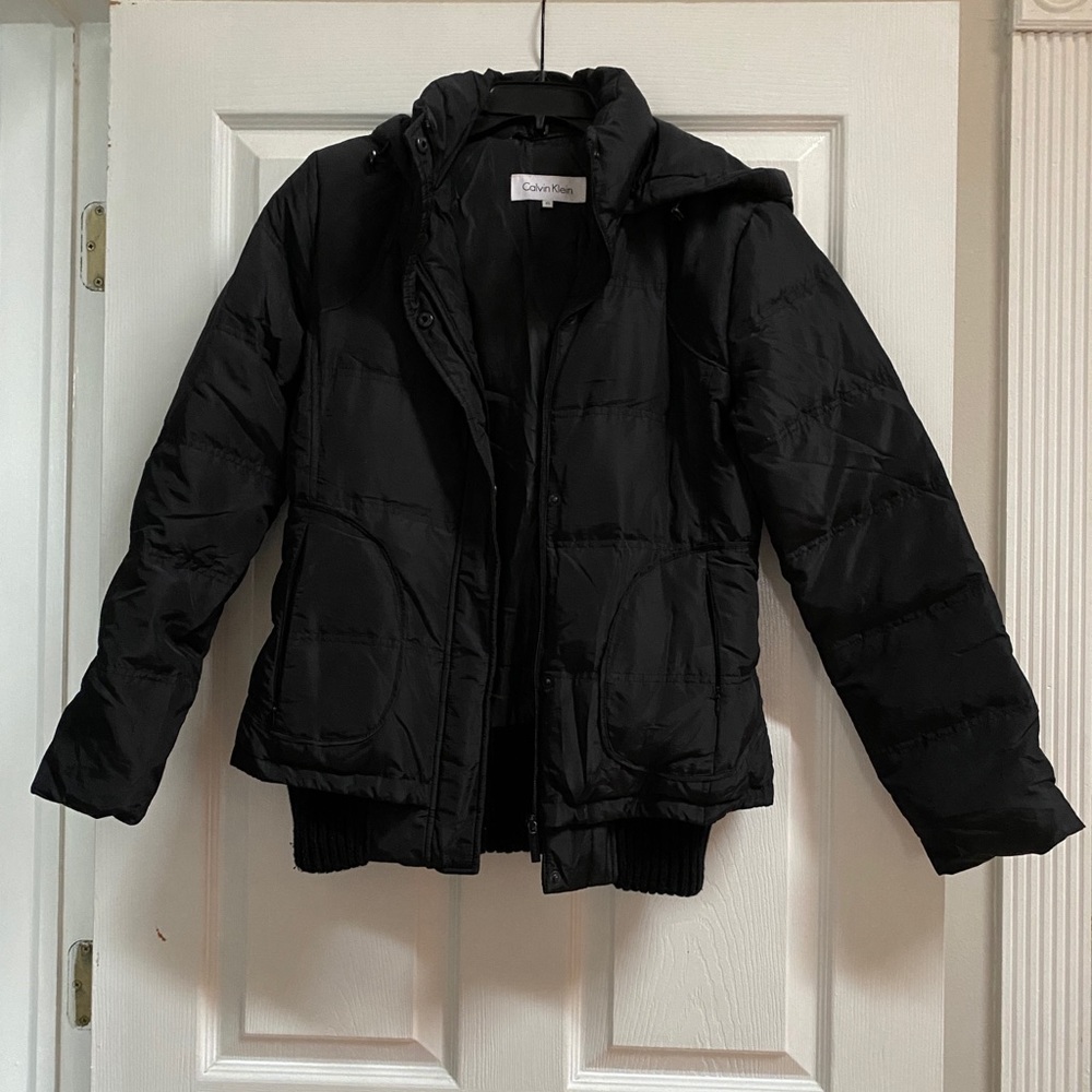Calvin Klein full zip puff jacket size xs